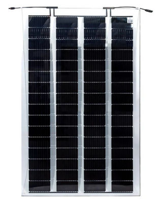 210~220W 이중 유리 Bipv 건물 통합 태양 전지 45% 전송력 4*18 태양 전지