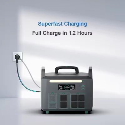 ATZ 3600W 휴대용 발전소 EU 다중 AC 및 DC 출력 230VAC 듀얼 휠 핸들 설계