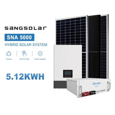 산소ላር 5kW 오프 그리드 하이브리드 태양 에너지 시스템 모두 하나의 저장 단 단계 5kW 태양 에너지 시스템