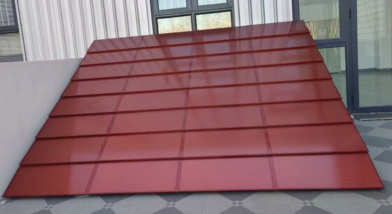 장 사이즈 흑색 단결정 태양광 지붕 타일 - 105W 고출력 패널, 188W/m² 효율